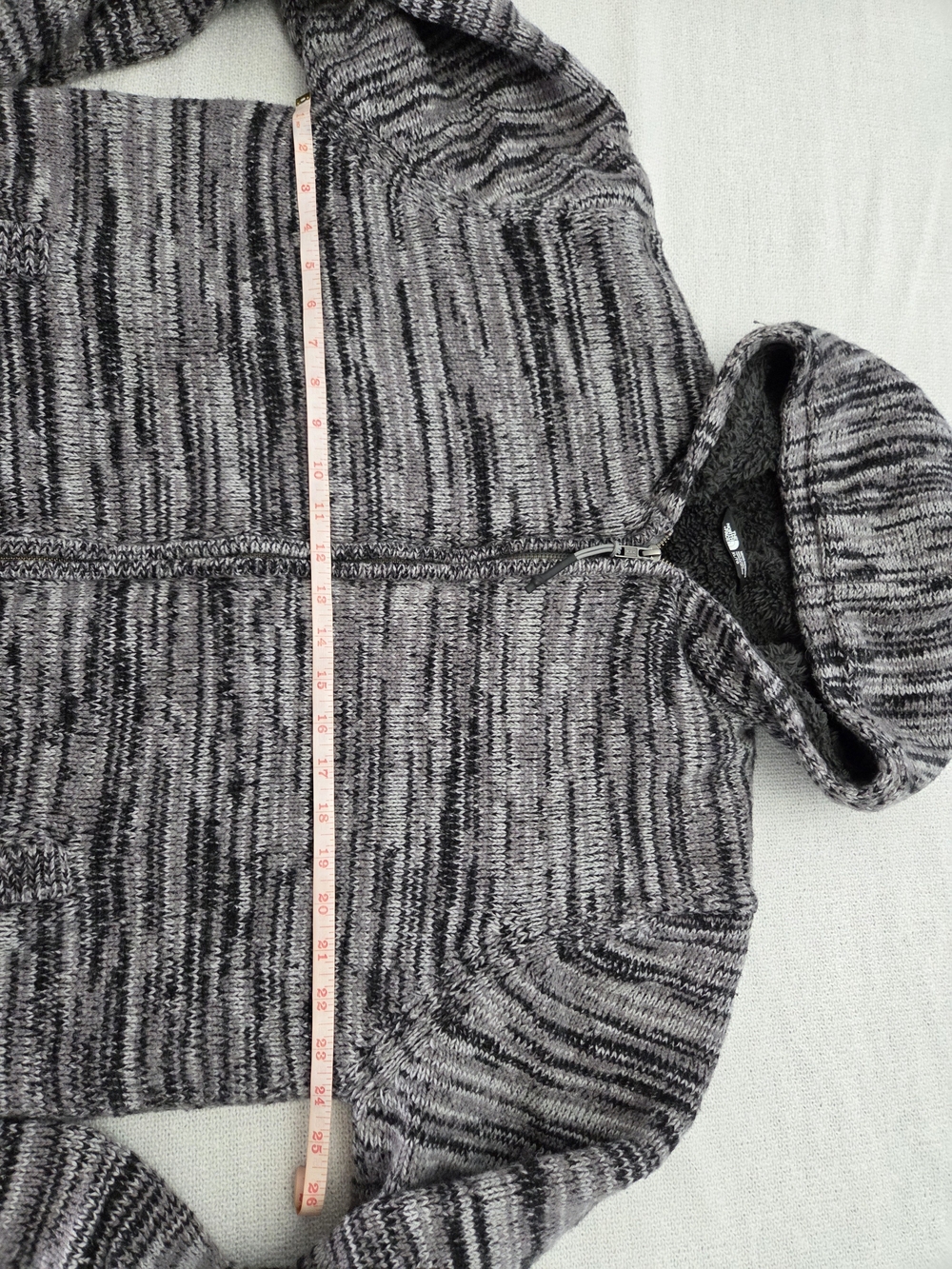 The North Face Twisted Ridge Men's Gray Zip Hoodie Sweater - Picture 5 of 8